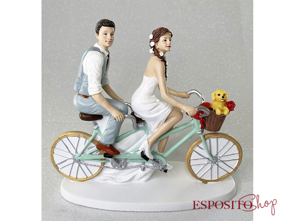 Cake Topper Sposi in bicicletta CT022